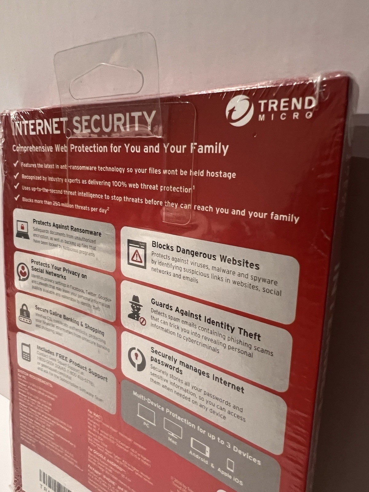 New Trend Micro Internet Security Advanced Online Protection - 3 Devices Sealed