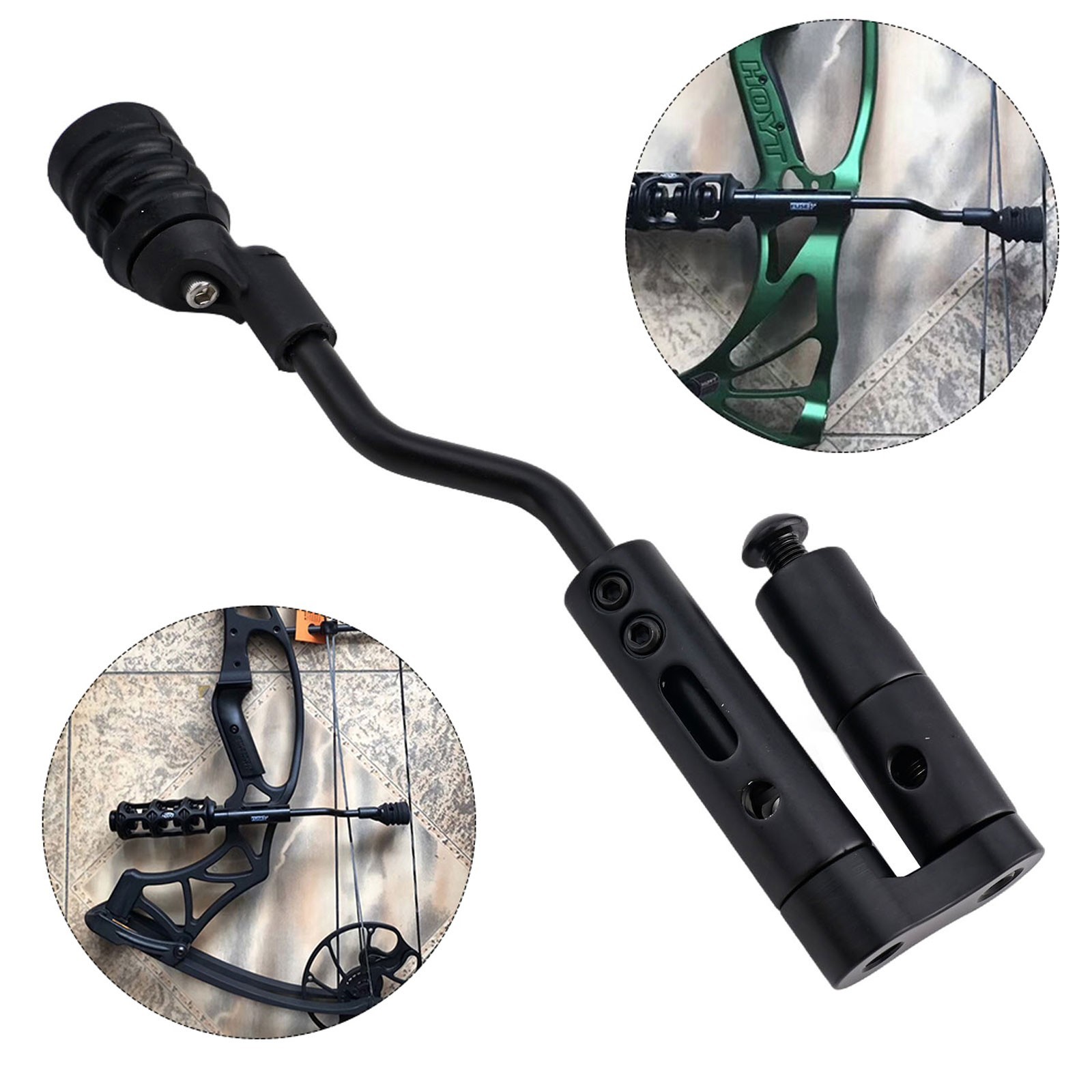 Adjustable Front and Rear Mount Bow String Suppressor for Enhanced Control