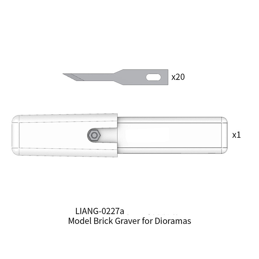 Model Brick Graver For Dioramas for All Scale Replacement Blades Accessories