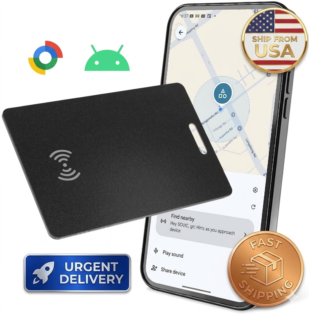 Android Wallet Tracker Card, Smart Card (Android Only), GPS Wallet Finder Airtag