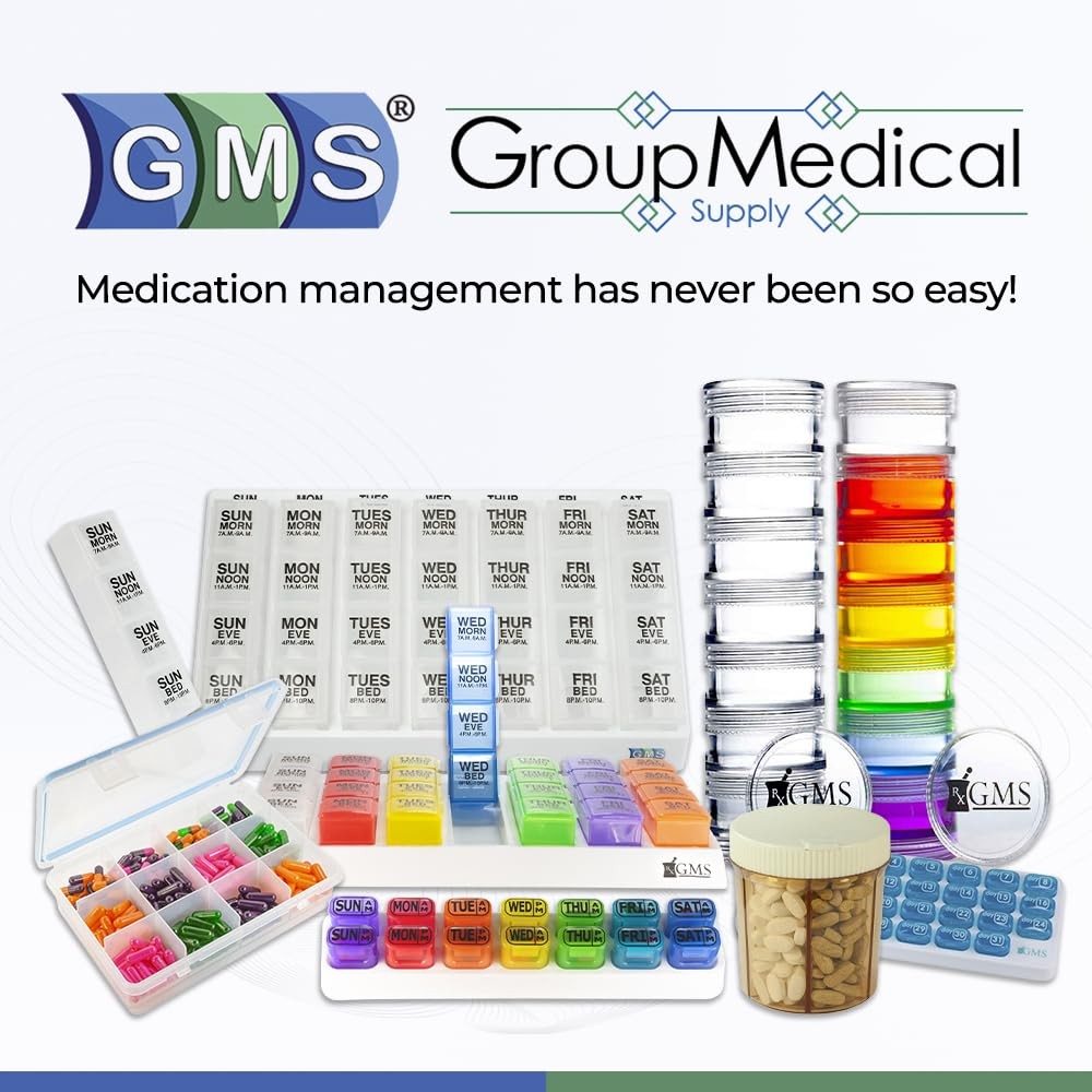 12 Compartment Vitamin Pill Organizer - Large Size Suitable for Multiple Supp...