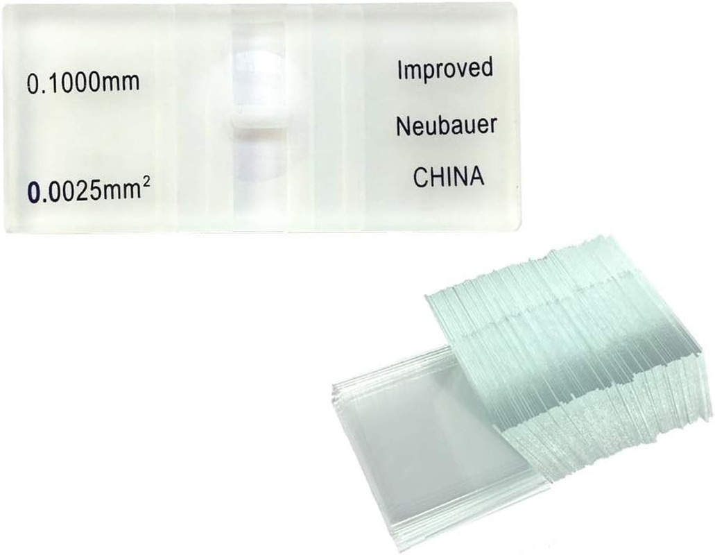 Hemocytometer Blood Counting Chamber with 100 Cover Slips Hemacytometer Blood Ce