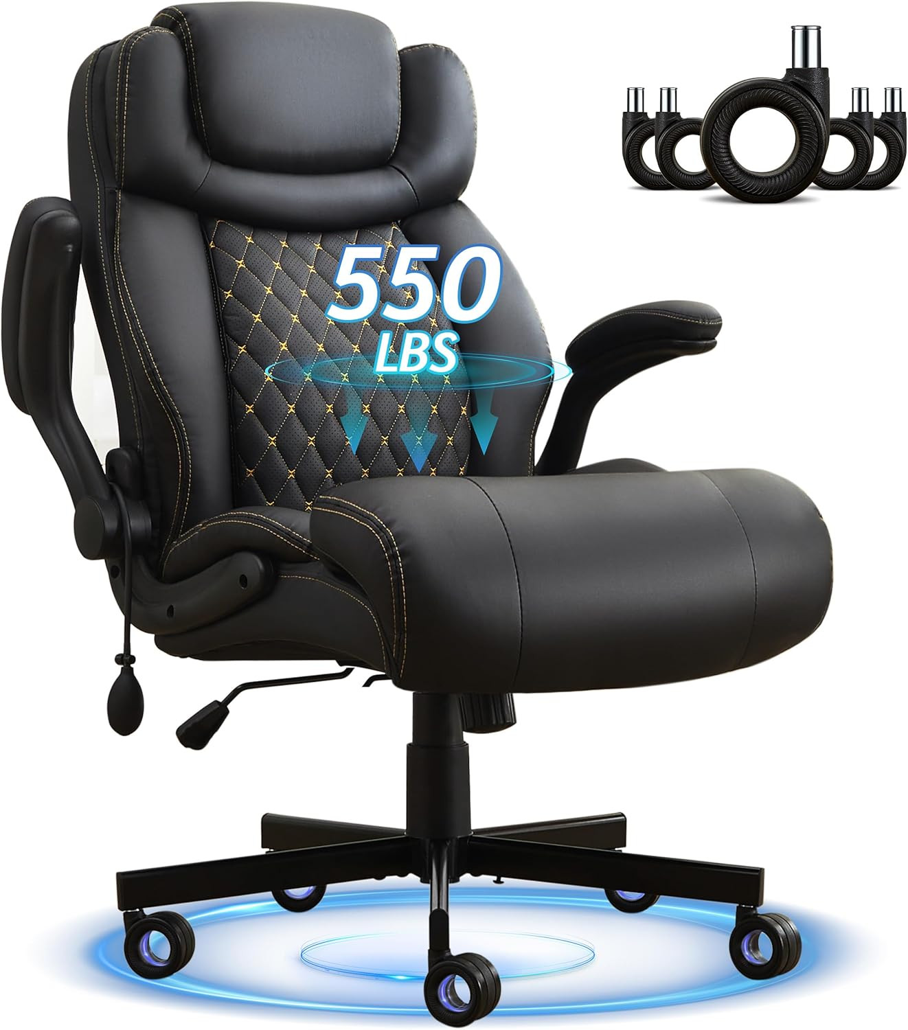 Office Chair, Big and Tall Executive Chairs with Lumbar Support for Back Pain, B