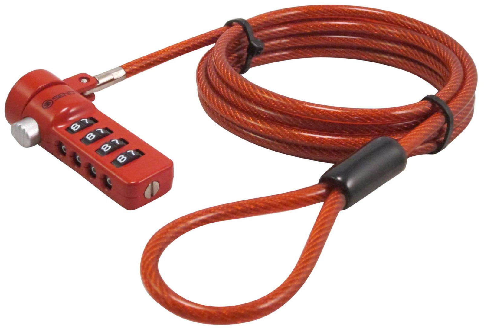 Red Notebook Laptop Combination Lock Security Cable Anti Theft Protection