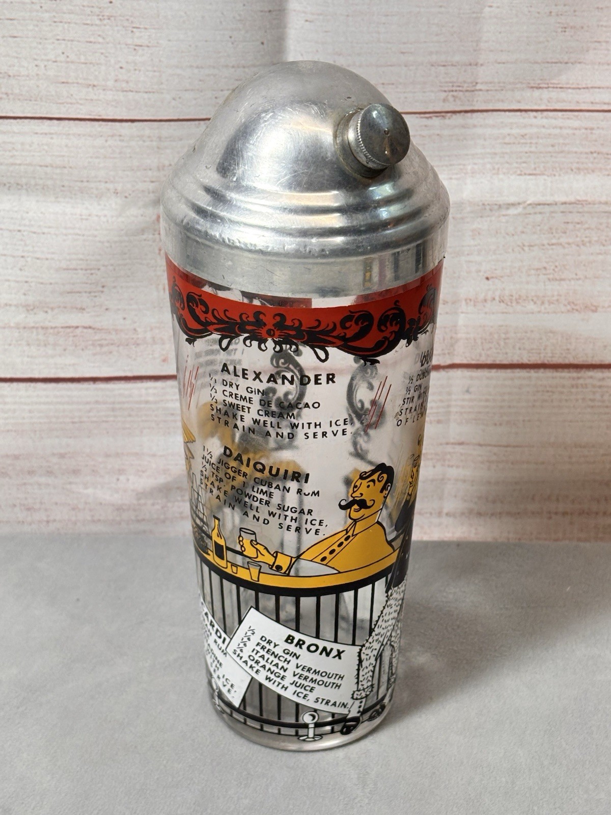 Hazel Atlas Ragtime Cocktail Shaker Glass MCM Display Only READ MORE