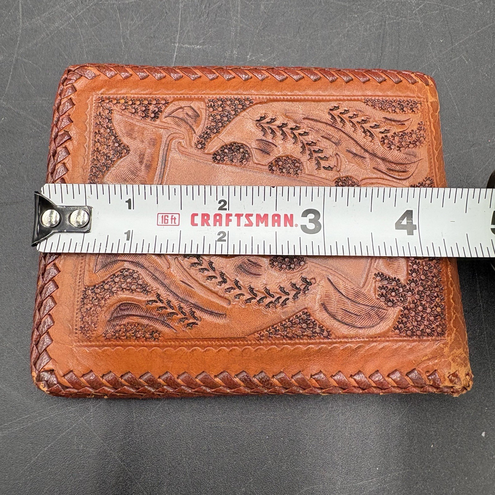 Vtg USAF Leather Wallet Tooled Air Force