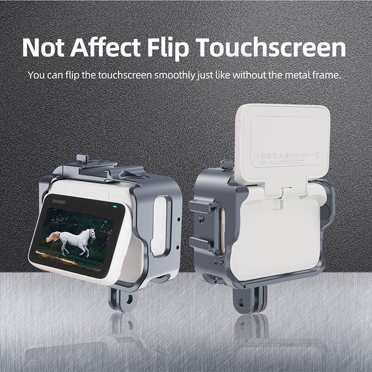 Camera Metal Protective Frame Accessories for Insta360 GO 3 Camera Black