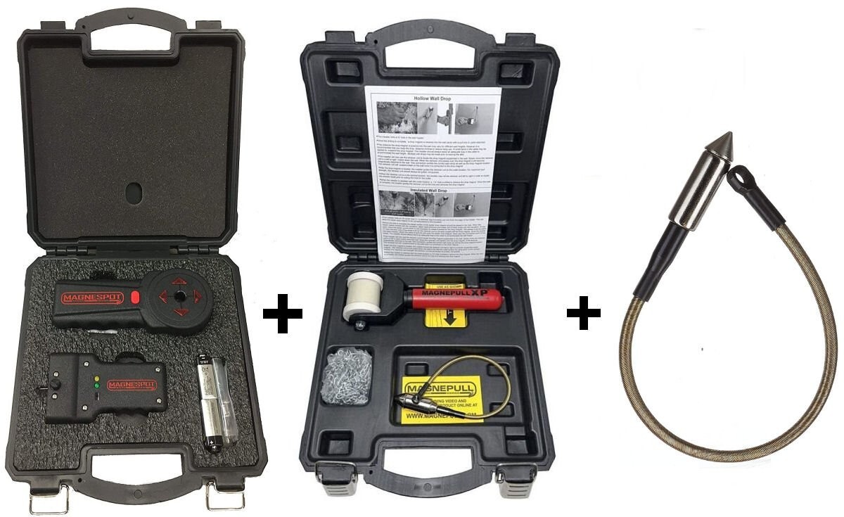 Magnepull XP1000LC Cable Puller Fishing Tool + Magnespot XR1000-K2 + 1/2" Magnet