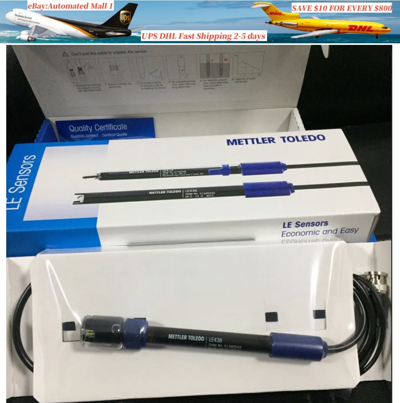1PCS New Mettler Toledo LE438 three in one PH electrode