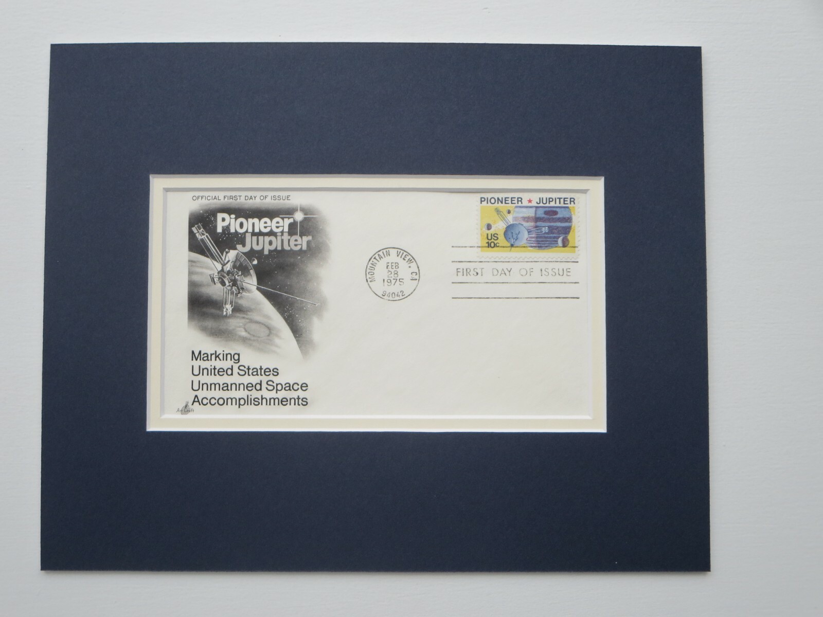 NASA - Pioneer 11 explores Jupiter &  First Day Cover  of its own stamp