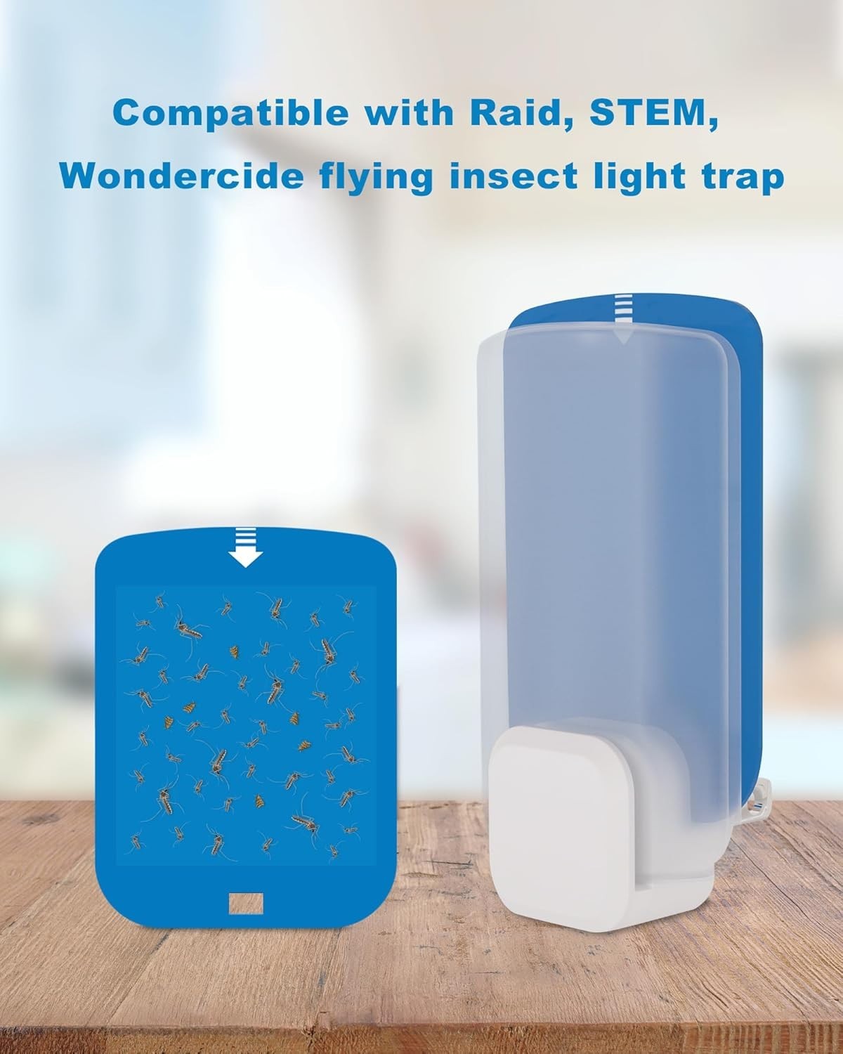 16 Pcs Refill Cartridges for Stem Flying Insect Light Trap, Replacement Glue Car