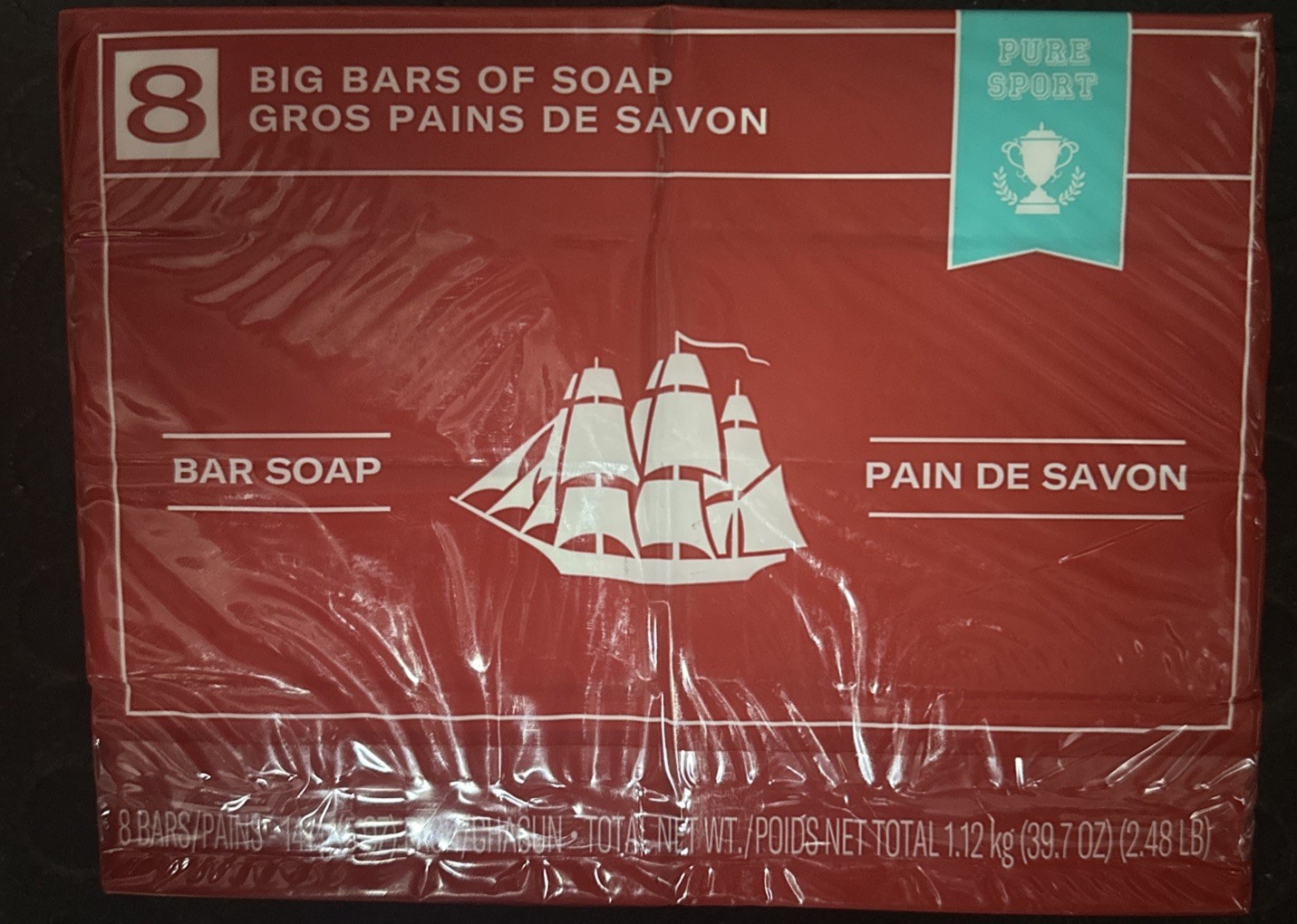 Men’s Old Spice Bar Soap Big Bars Pure Sport 8 Pack 5oz Each! Mens New Sealed