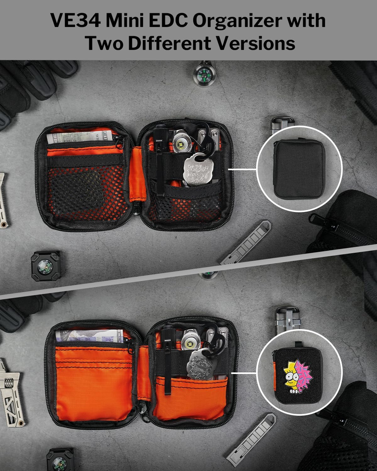 VE34 Mini EDC Organizer - Small Everyday Carry Pouch
