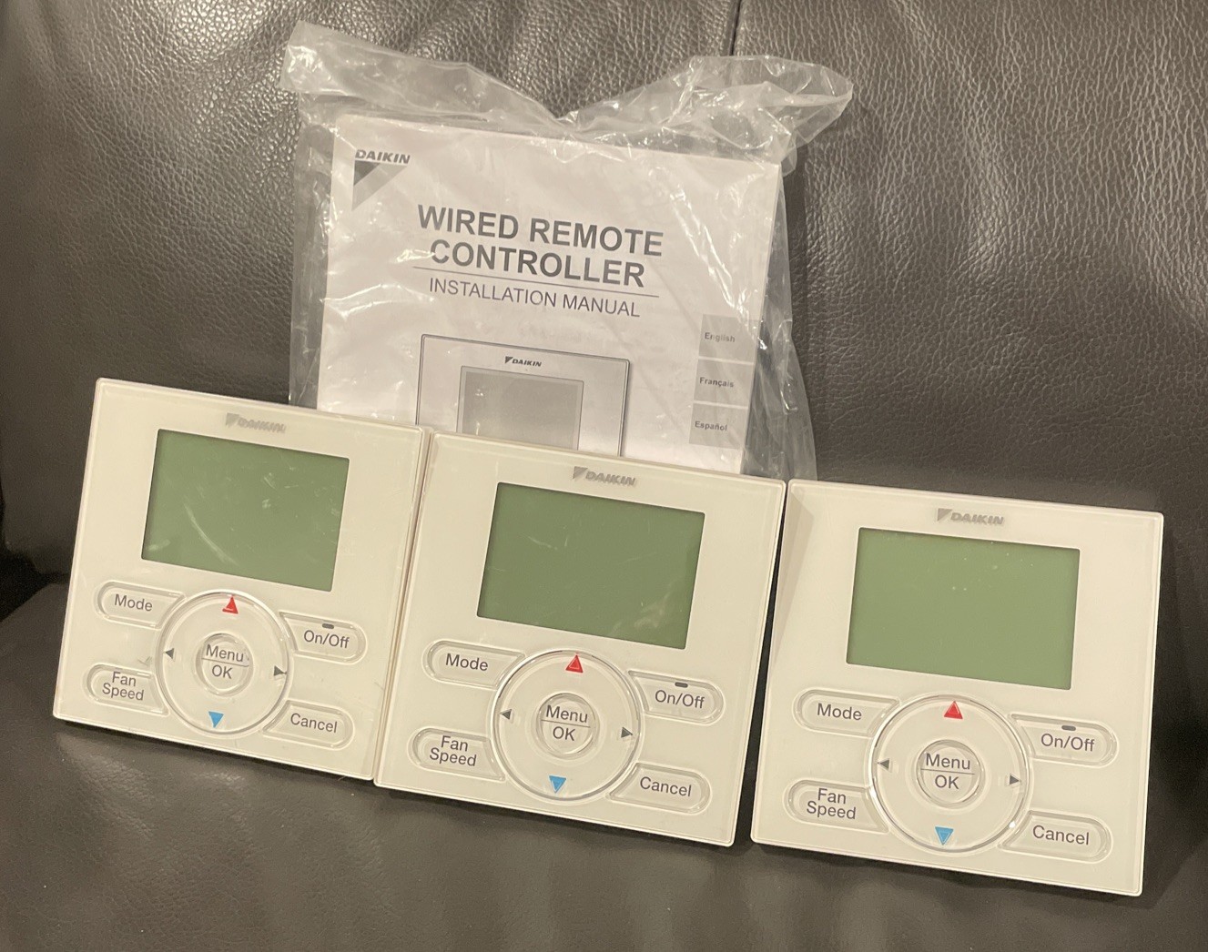 3 Used Daikin BRC1E73 Wired Remote Controller HVAC OEM As Is Parts Blemishes