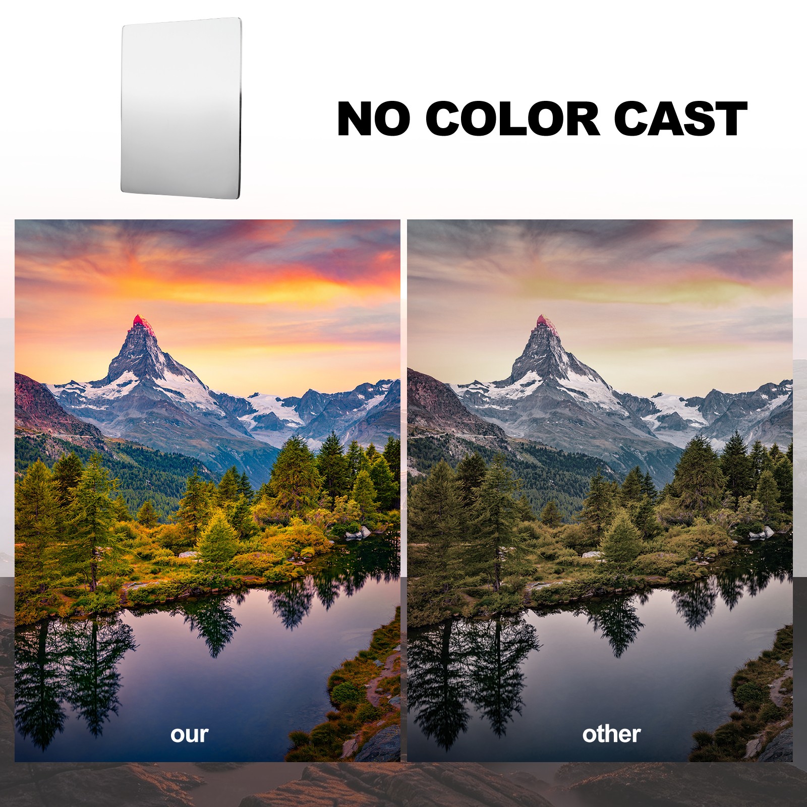 Reverse GND Filter Graduated Neutral Density Lens Filter, Gray