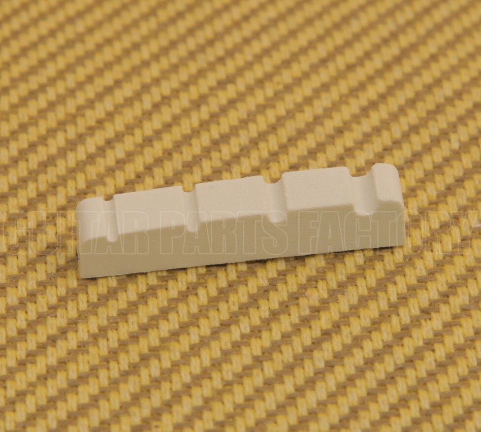 BN-NT-031 (1) White Graphite/Plastic 4-String Bass Guitar Nut 40mm