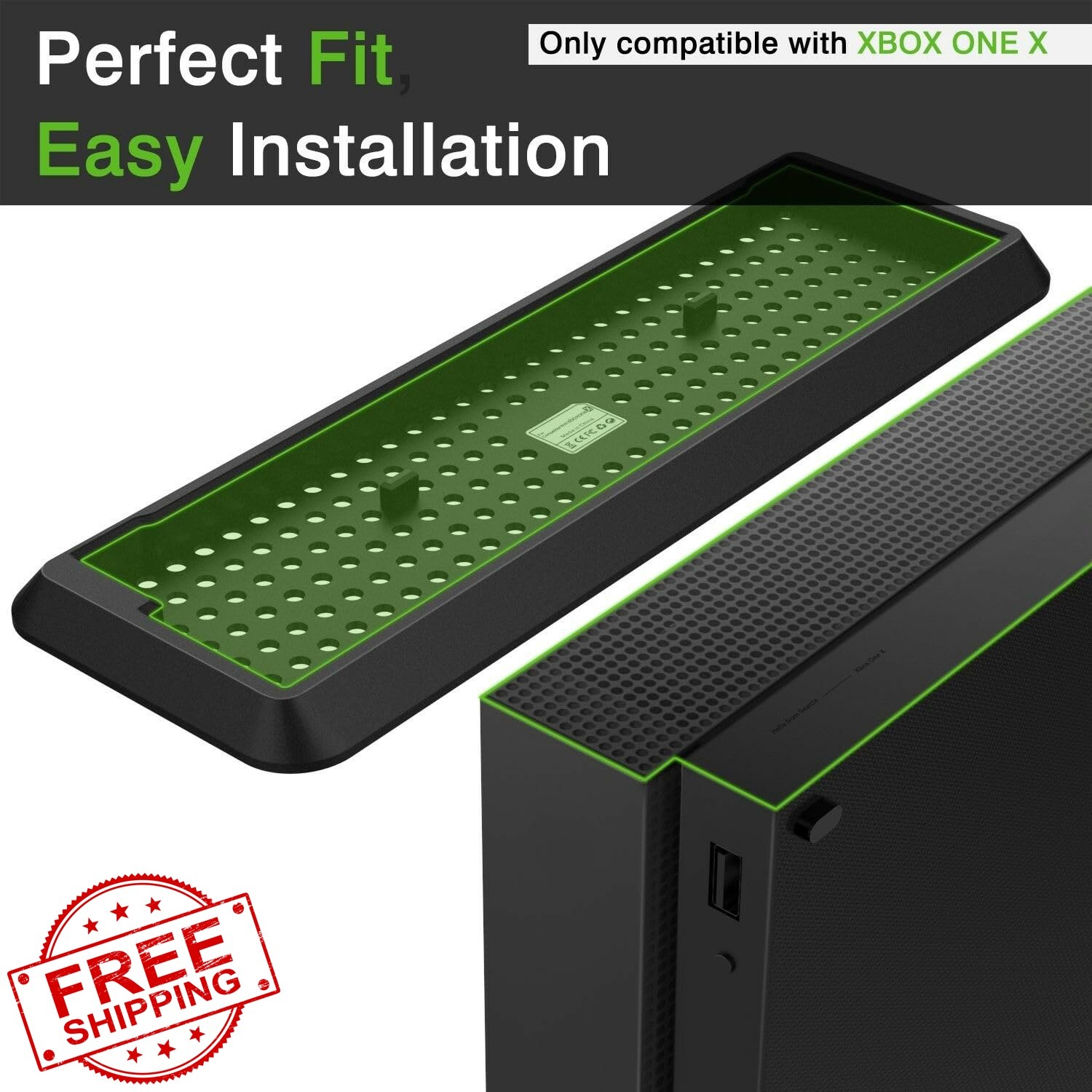 KlsyChry Xbox One X Cooling Vertical Stand Black