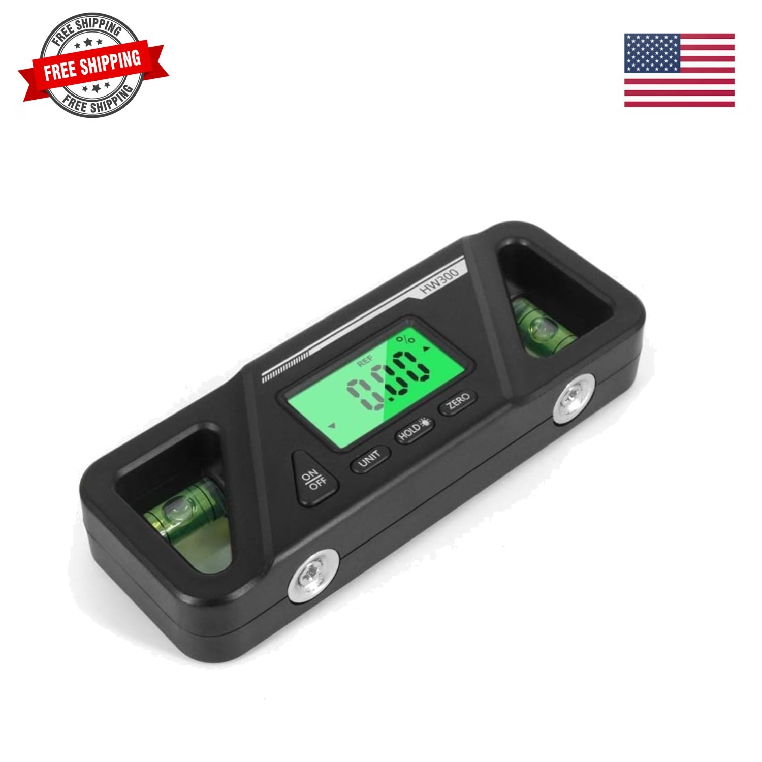 Digital Level with Magnetic Base, LCD Backlit Digital Inclinometer, High Prec...