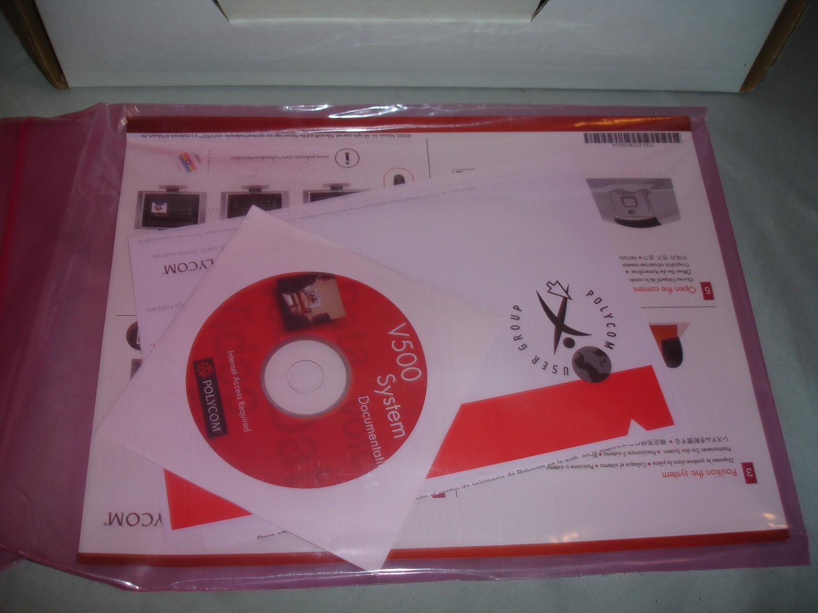 Polycom V500 Video Conferencing System Base Box (Open Box) & Accessories (Mixed)