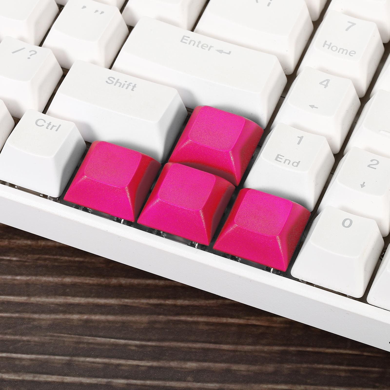 1U Blank Keycaps 10 Pack MX Keyboard Replacement Universal PBT Mechanical, Red