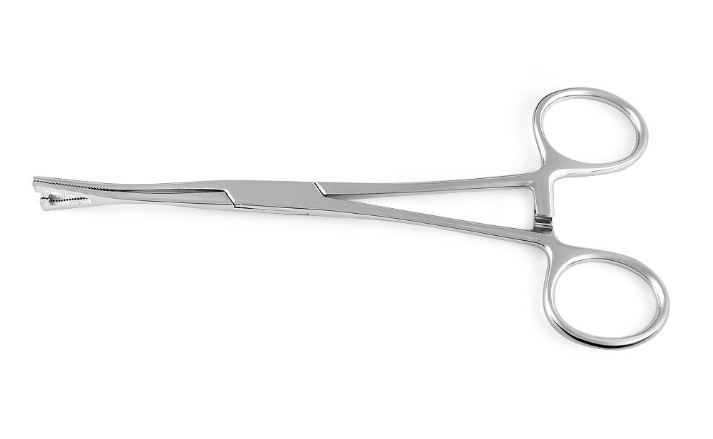 Pennington Forceps 6 inch SLOTTED piercing clamp