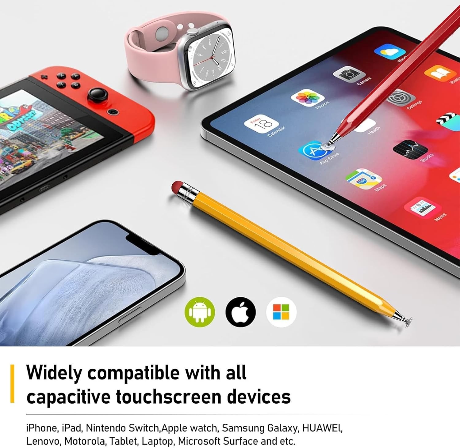 Stylus5-Pack,Stylus Pen for Touchscreen,iPad,Switch.Universal Stylus | High S...