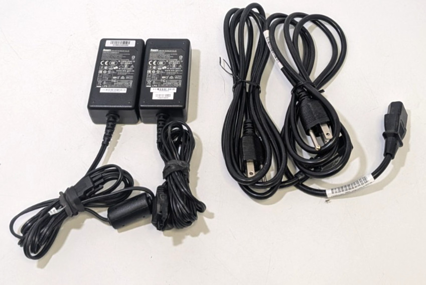 (2) Genuine Sunny Power Adapters SYS1544-2412-T3 12V 2.0A 24W for Dell Sonicwall