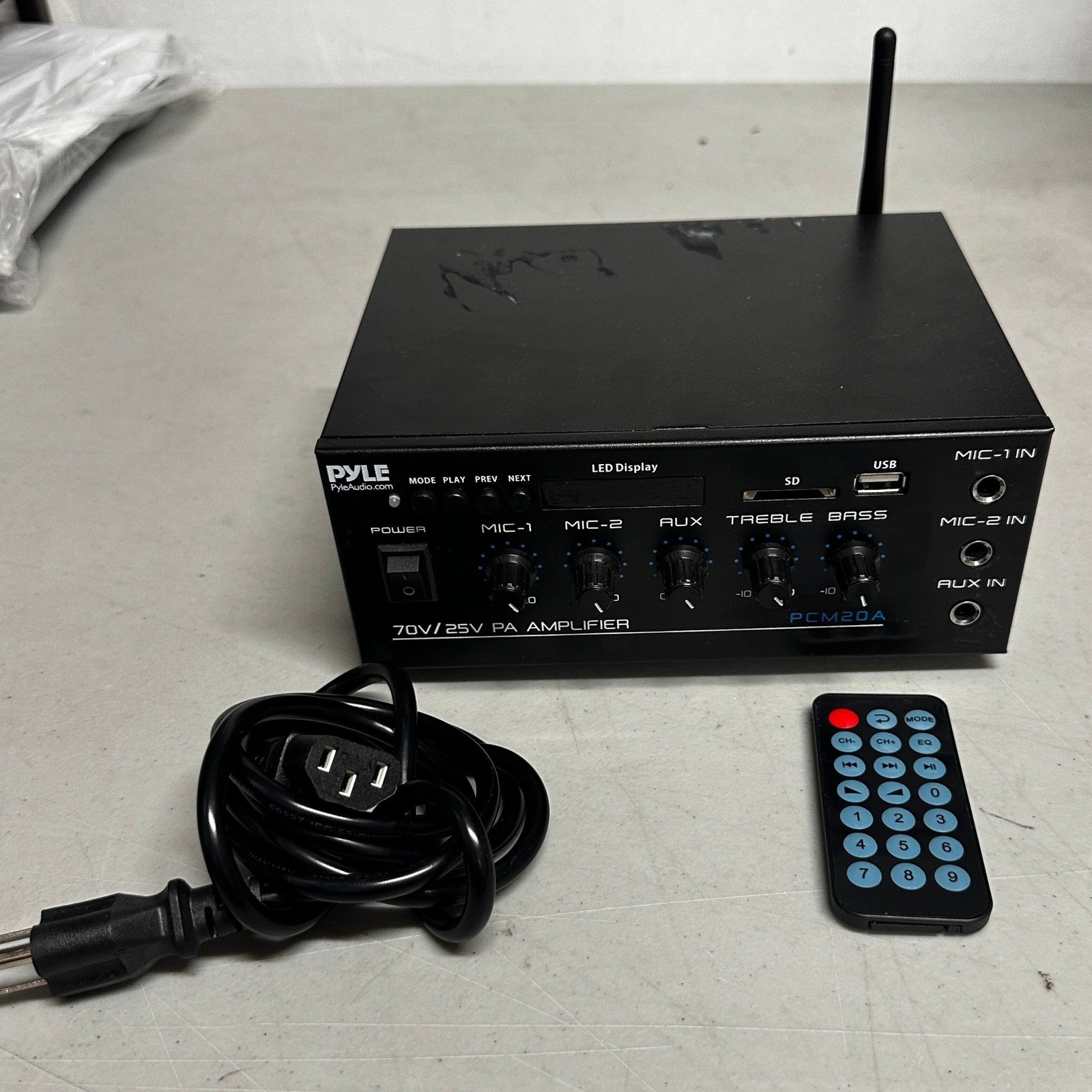Pyle PCM20A Compact Mini Home Power Amplifier - 40W Smart Small Audio Stereo Re