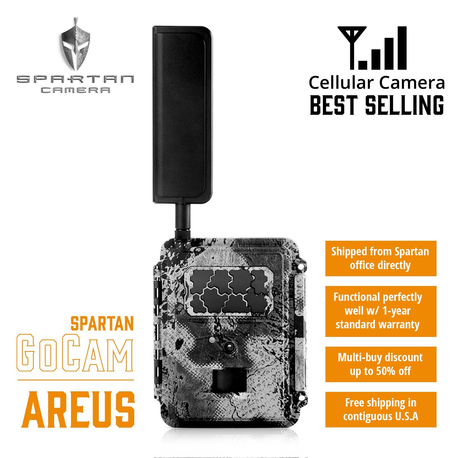 Spartan Best Selling GoCam Multicarrier Cellular Camera 32GB Waterproof Demo