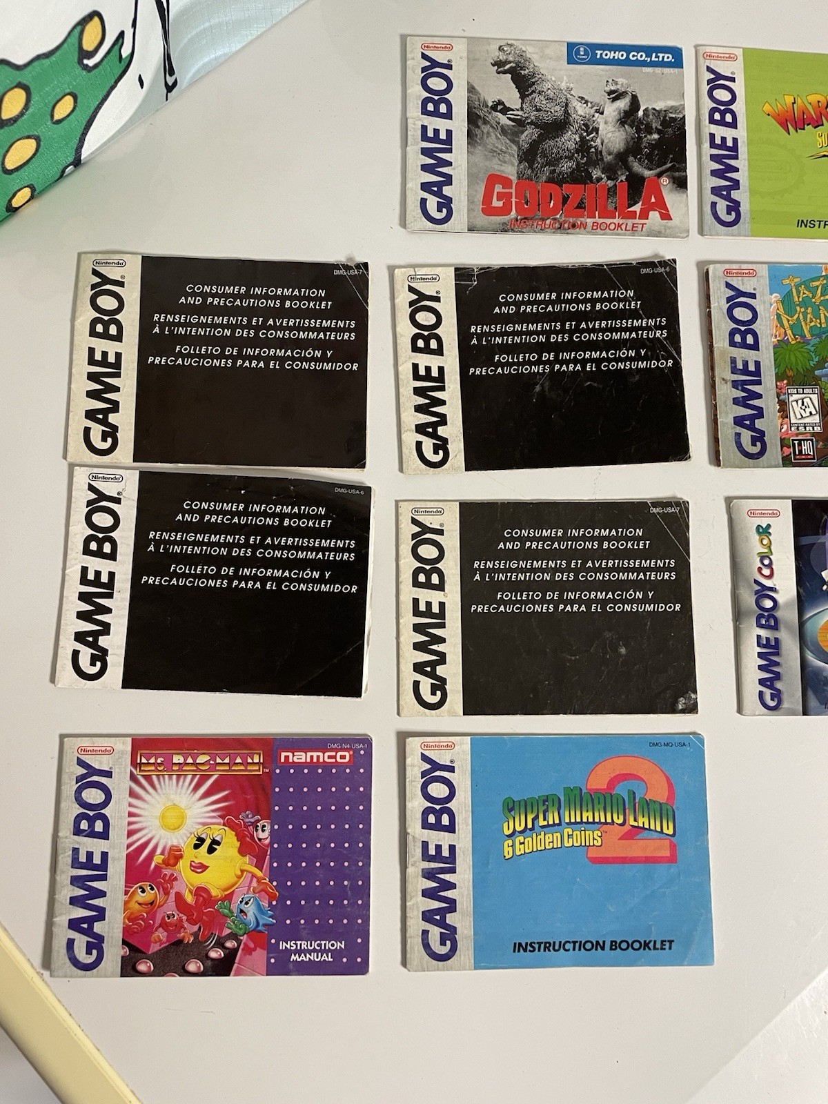 13-Nintendo Game Boy Manuals