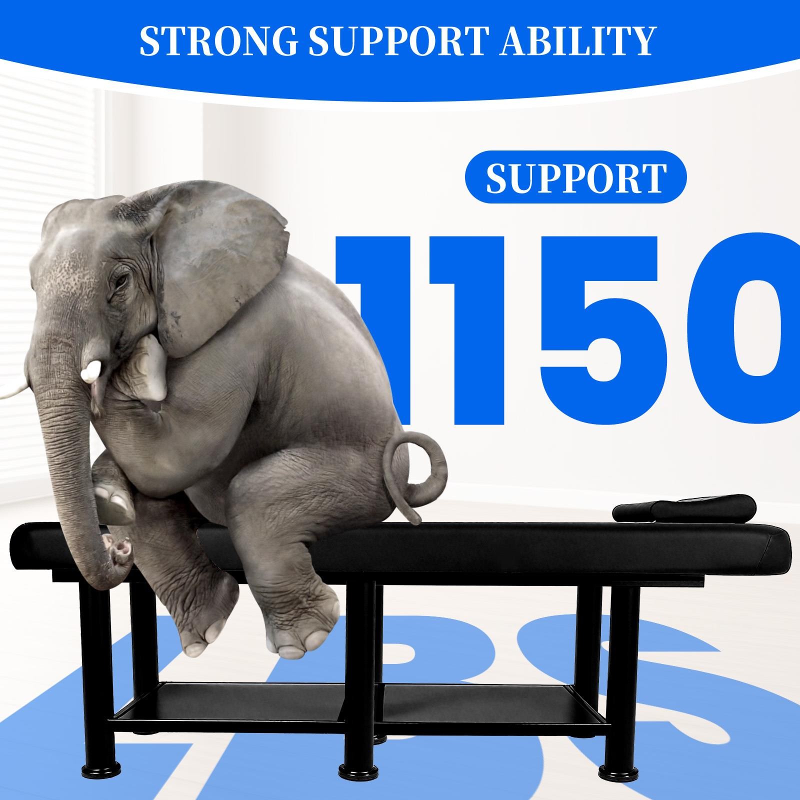 Waterproof Massage Table Height Adjustable with 0-45° Adjustable Backrest