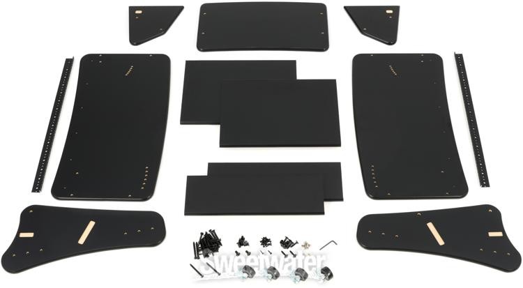 RAB Audio ProRak 16U Rack with Six Adjustable Angles, Top Shelf, and Casters -