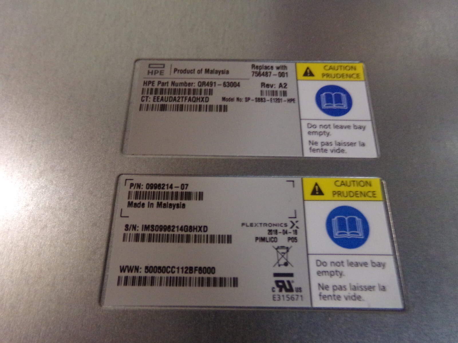 HP QR491-63004 Storage Disk Array Controller 0996214-07 MNF: 2018