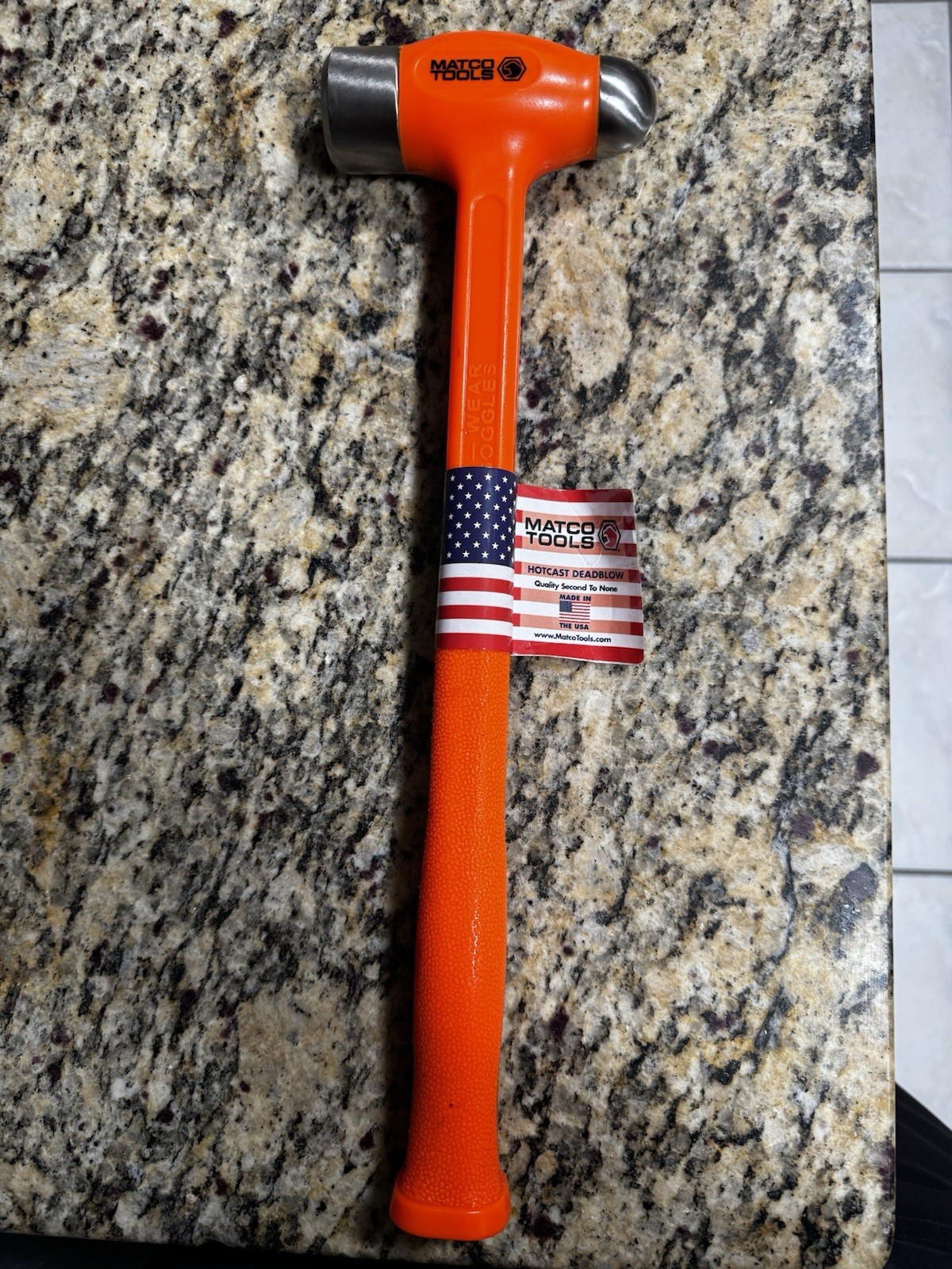 NEW Matco BH40DB 40 OZ. DEAD BLOW STEEL FACE BALL PEEN HAMMER ORANGE BH40DBOR