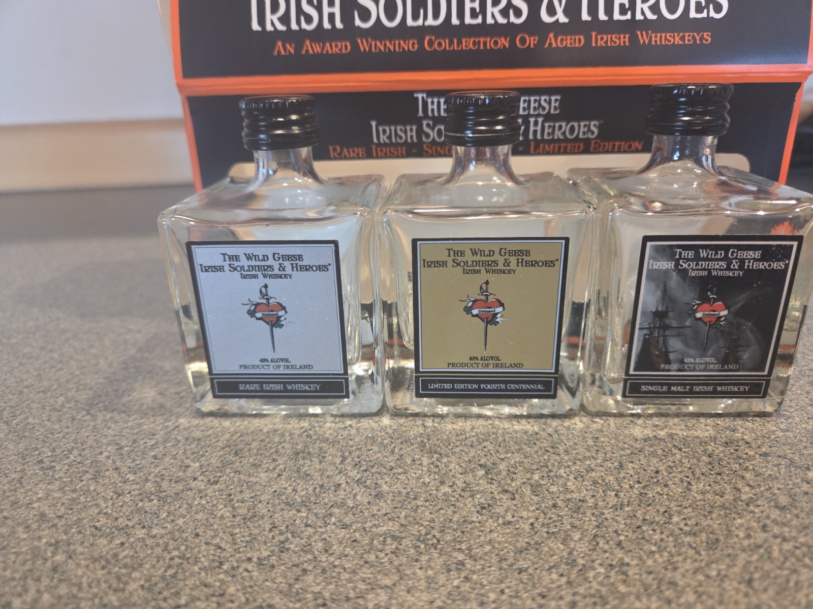EMPTY- The Wild Geese Irish Soldiers & Heroes Collection Irish Whiskeys