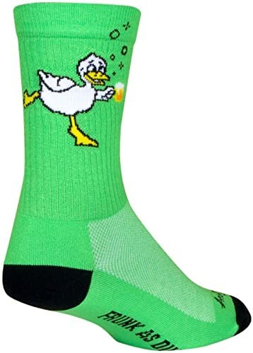 Socks - SockGuy - 6" Crew Duck Face L/XL Cycling/Running NEW
