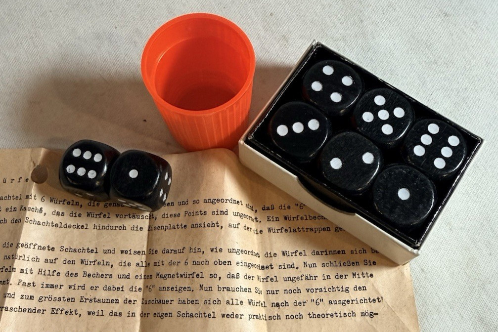 Vtg PROBLEMA Dice Easy-To-Do Mental Magic Trick, West Germany