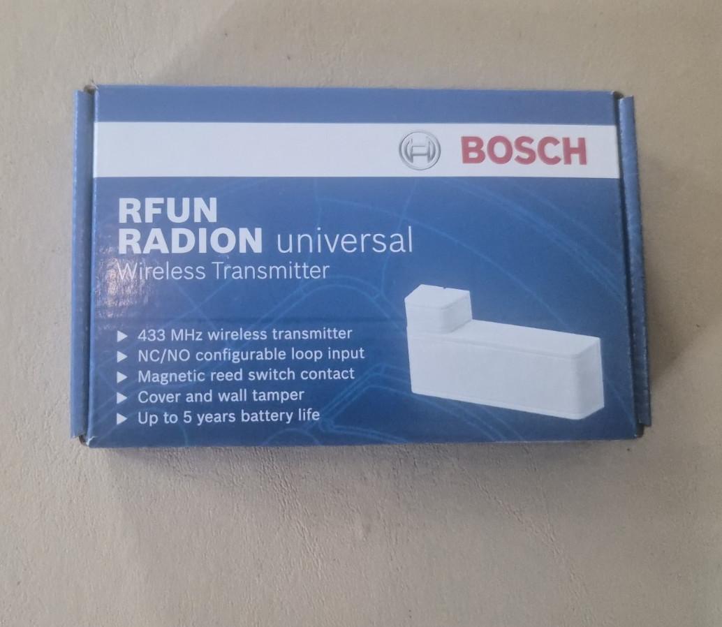 Bosch RFUN Universal Wireless Transmitter, NC/NO Loop Input, 433 MHz