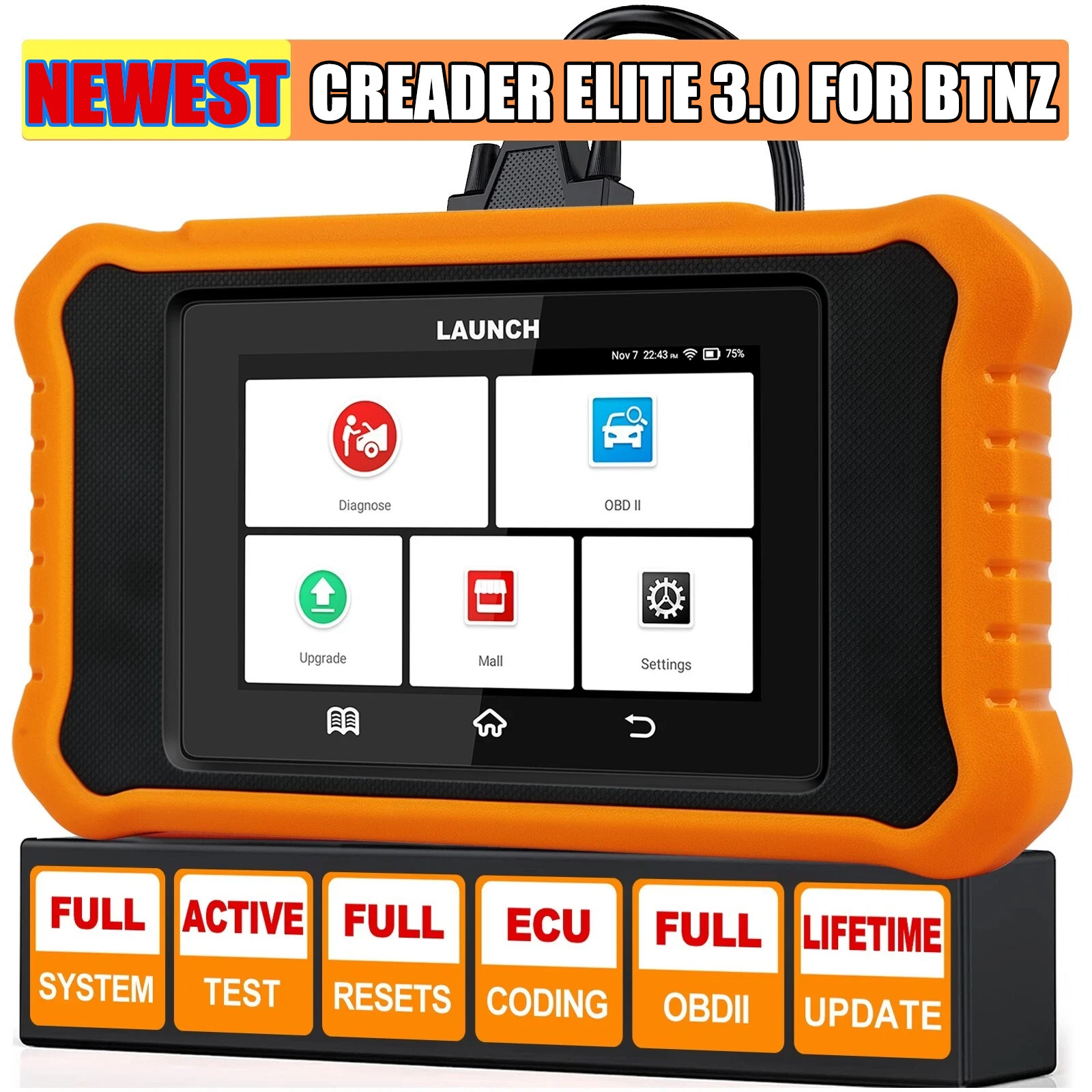 LAUNCH Creader Elite 3.0 for Mercedes-Benz Full System OBD2 Diagnostic Scan Tool