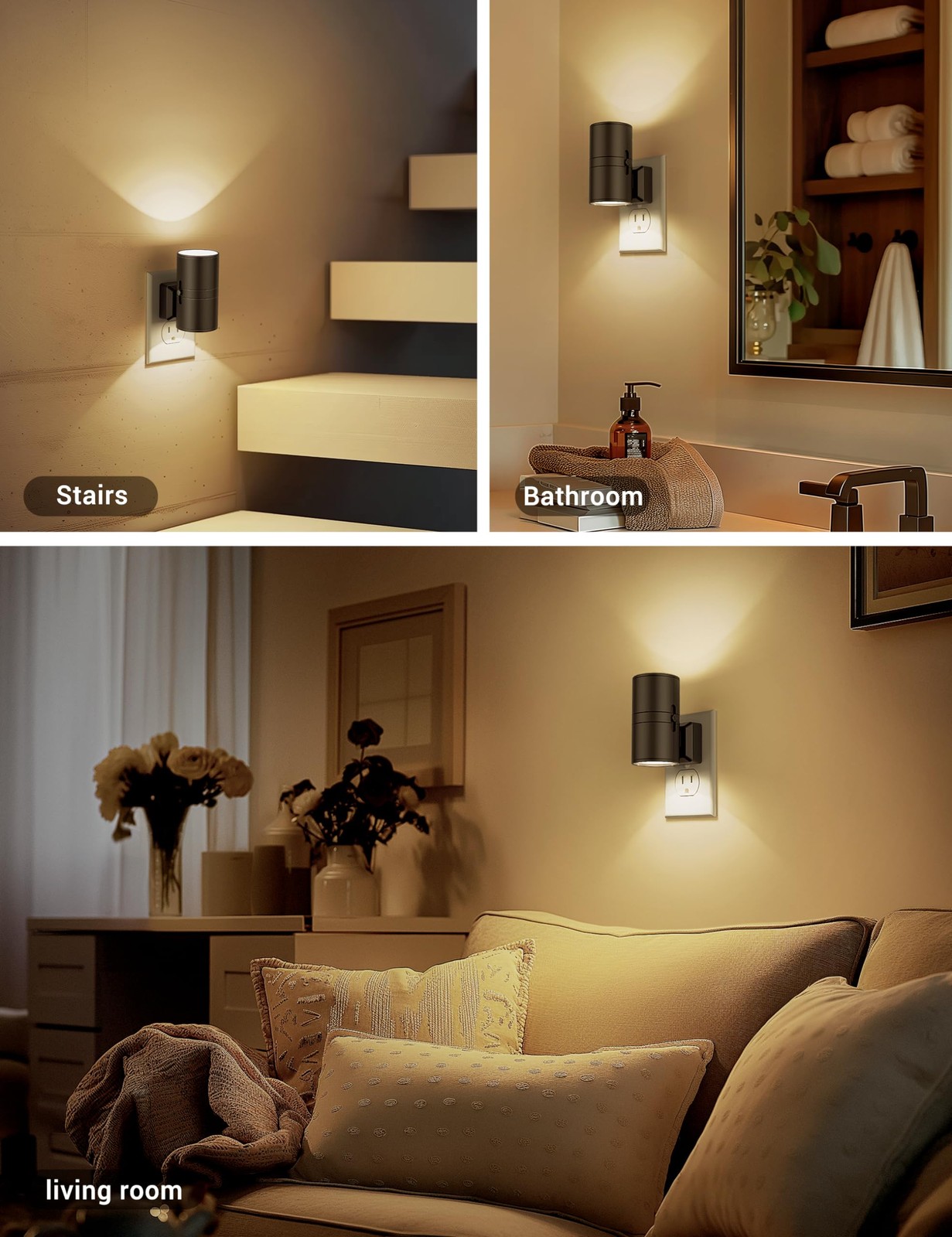 Night Lights Plug into Wall, Dimmable Night Light Plug in, Modern Night Light...