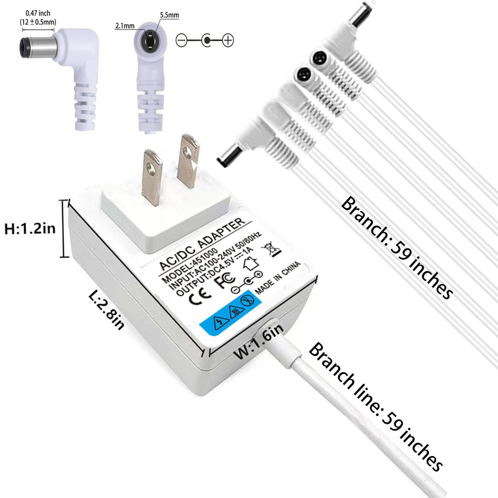MSZLZTD AC/DC 4.5V Power Adapter Compatible with Lemax Lighted White