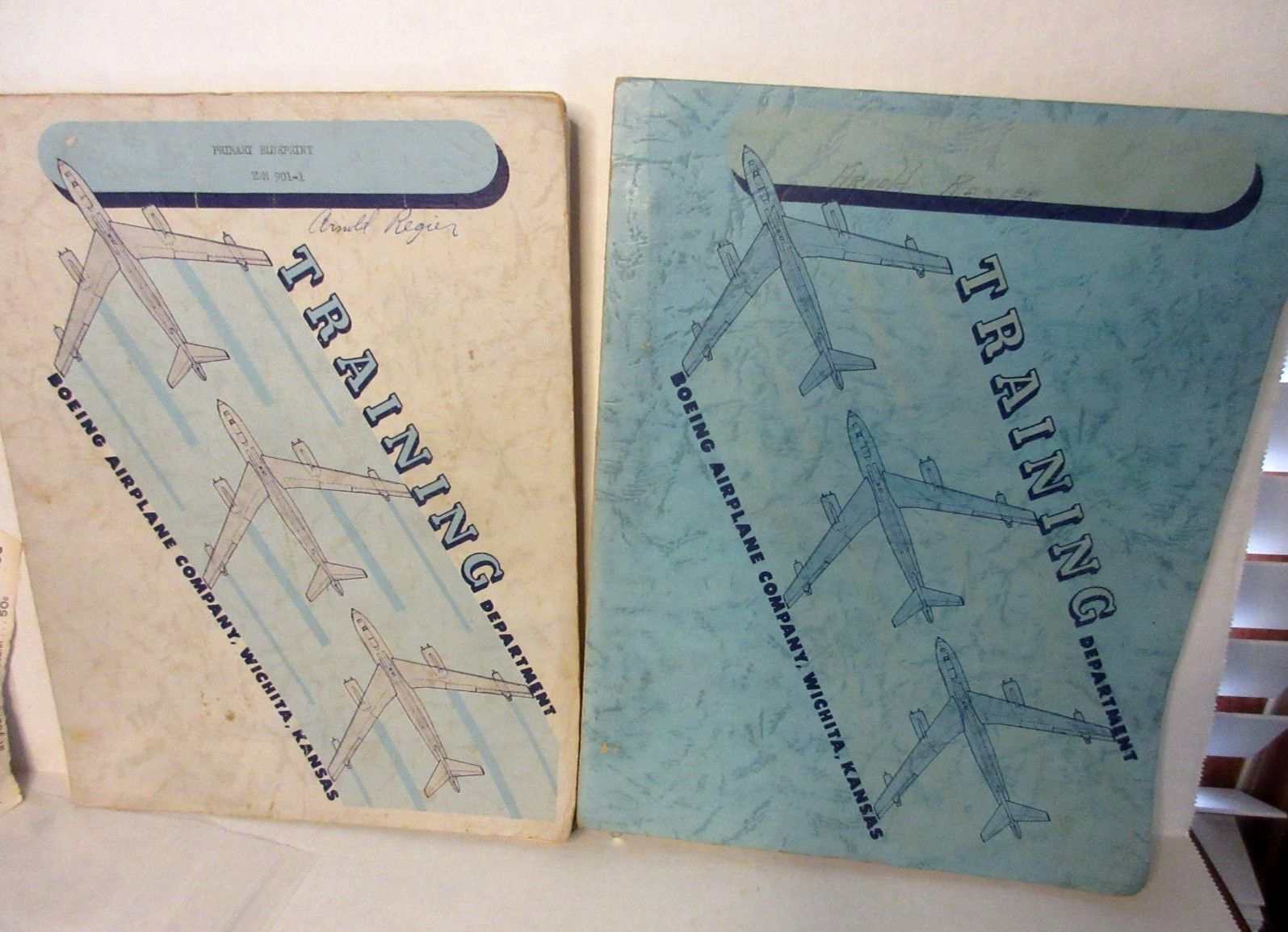 Vtg 2  BOEING AIRCRAFT MANUFACTURING TRAINING MANUAL BLUEPRINT STUDY GUIDE  1 &2