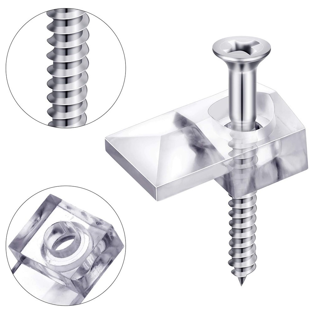Door Hardware Kit Corner Knob Mirror Clip Plastic Reliable Transparent