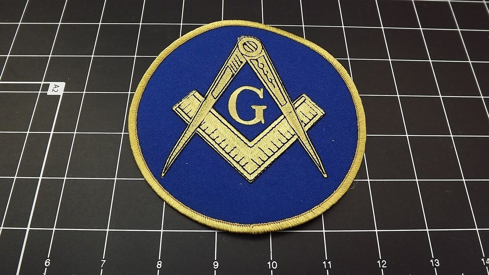 BRAND NEW FREEMASON MASON MASONIC SQUARE AND COMPASS Patch 5"
