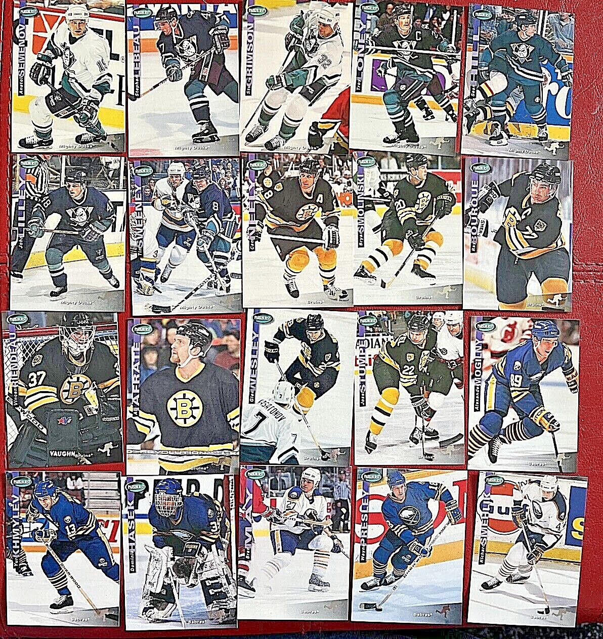 1994-95 PARKHURST HOCKEY-1-284 SINGLES & TEAM SETS-GRETZKY BRUINS-EX TO NM
