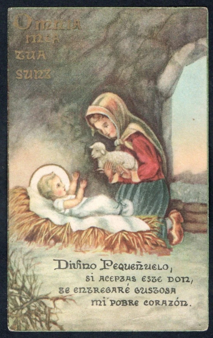 Holy card antique de Jesus Niño santino image pieuses estampa