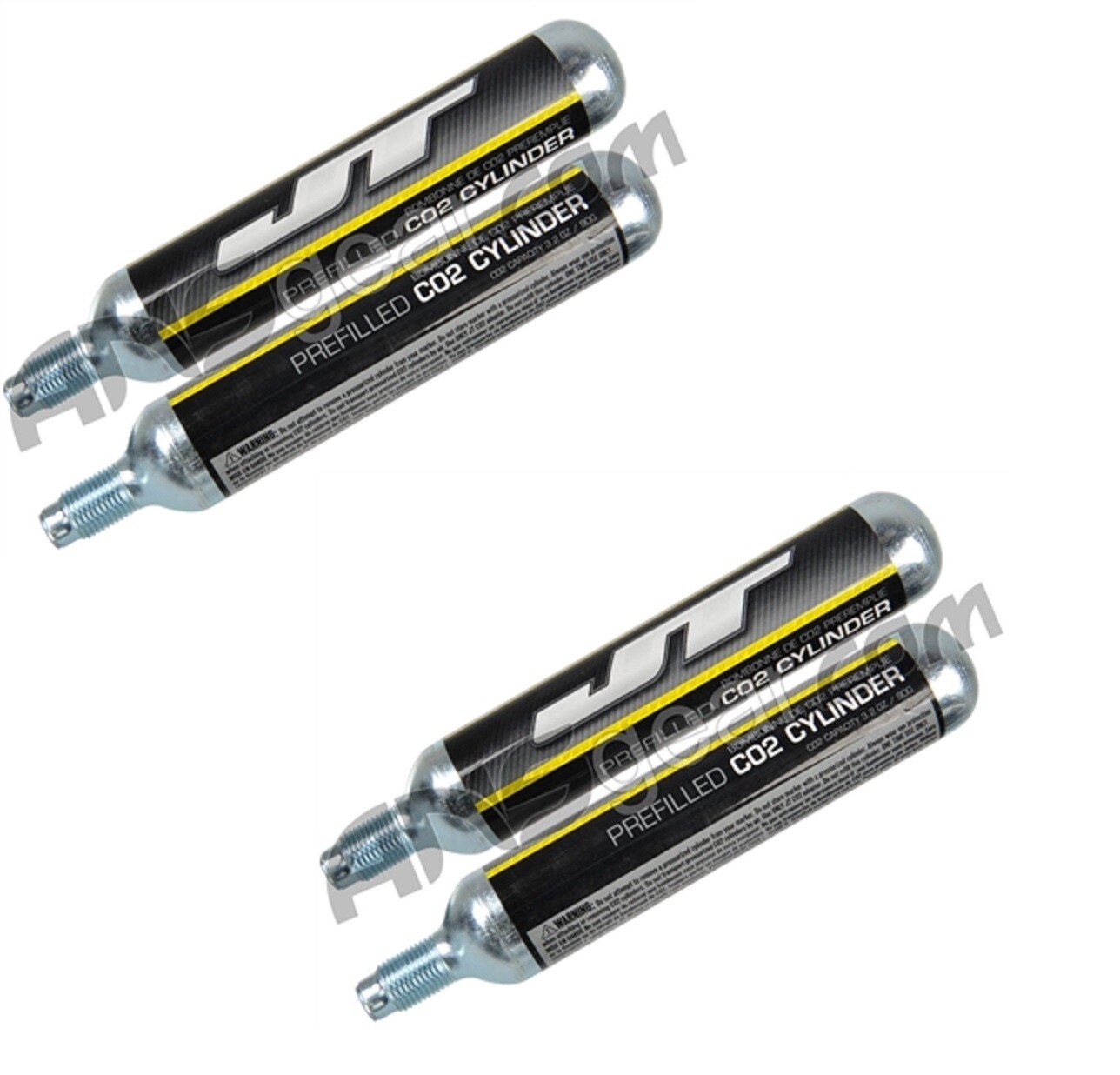 JT Sports 90-Gram Twin Pack Prefilled CO₂ Cylinders Cartridges 4 Cylinders