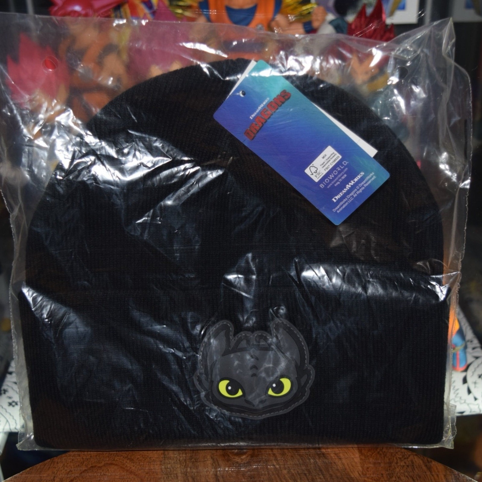 DreamWorks- How to Train your Dragon Toothless Rubber Patch Beanie