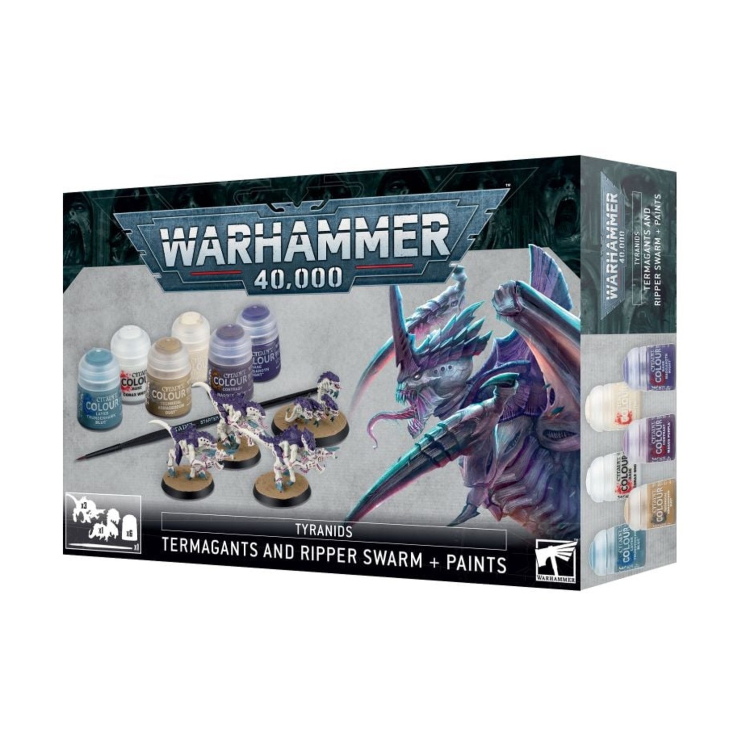 GW Warhammer 40k Termagants & Ripper Swarm + Paints Set New