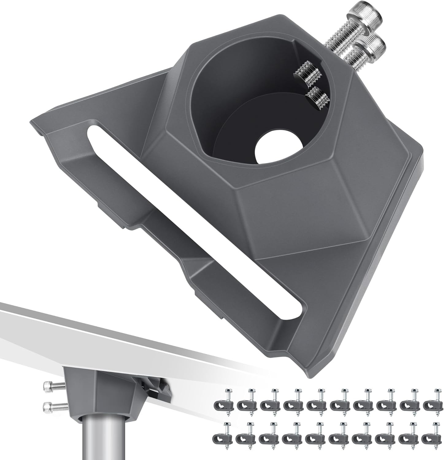 Pipe Adapter Mount for Starlink Standard Gen 3/4/4X, Compatible with 1.25-2.5''